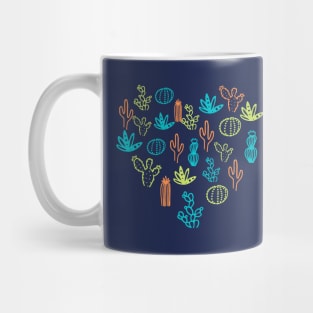 Cactus and succulents love collage Mug